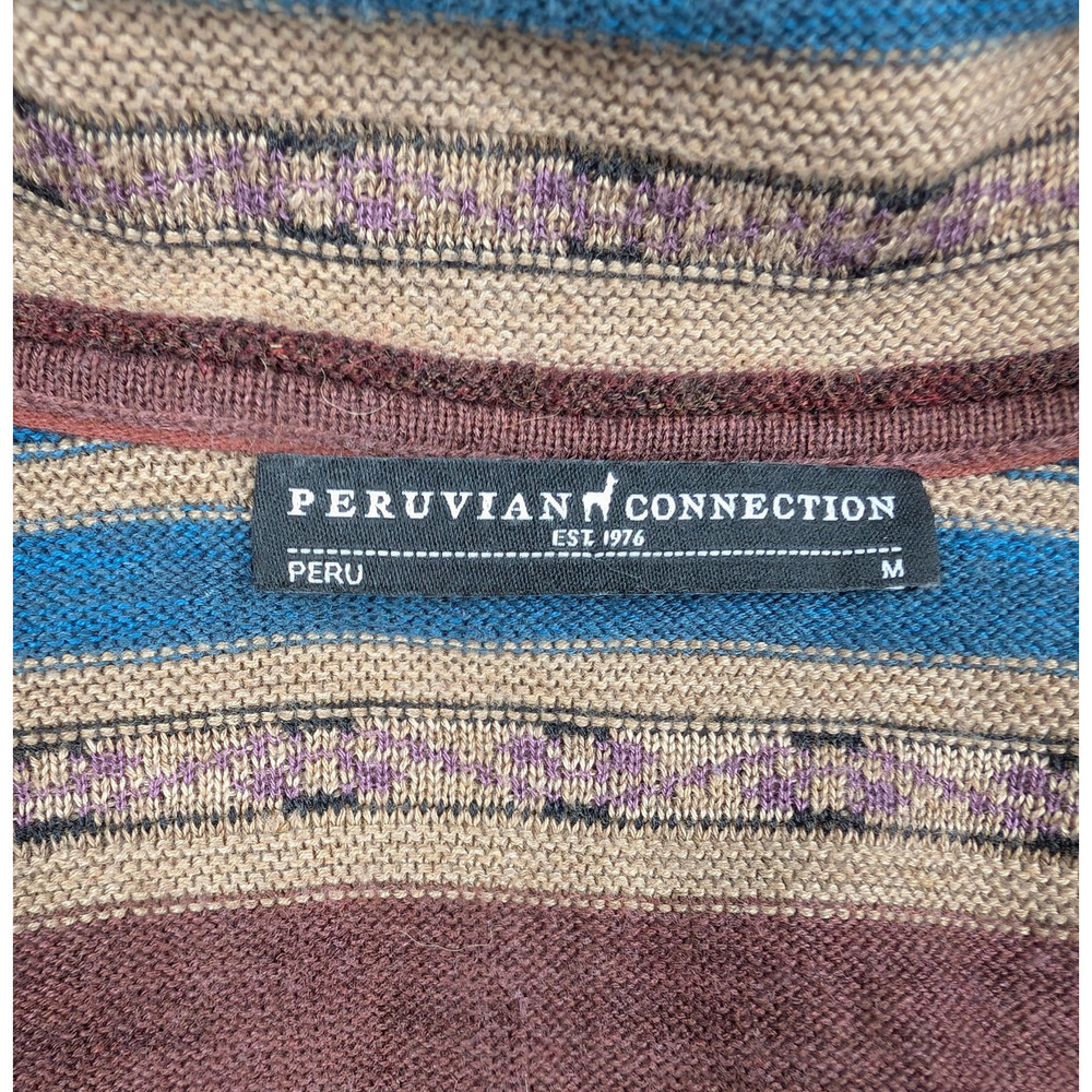 Peruvian Connection Duster Cardigan Womens Medium Open Front Boho Tribal Western - Picture 5 of 5